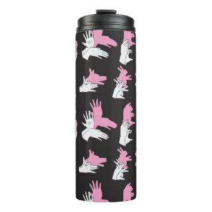 Vintages Schattenhandmuster-Design Thermosbecher