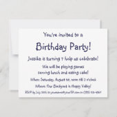 Vintages Schaukeln, Girl Swingday Party Einladung (Rückseite)