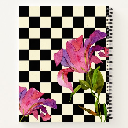 Vintages Scheckglas-Aquarellpapier Notizblock (Rückseite)