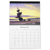 Vintages Scherer-Schiffs-Segelboot Yachts Kalender (Feb 2027)