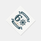 Vintages Schiff 60. Geburtstag 60 Jahre alt Serviette (Ecke)