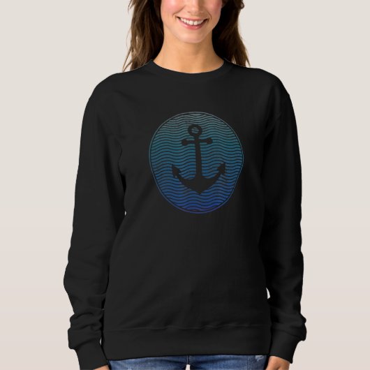 Vintages Schiff Ankerboot Sailo Sweatshirt (Vorderseite)