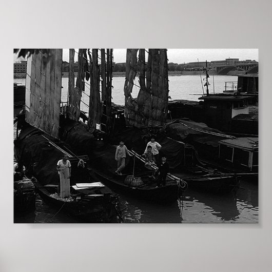 Vintages Schiff Changsha xiang jiang Poster (Vorne)