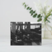 Vintages Schiff Changsha xiang jiang Postkarte (Stehend Vorderseite)
