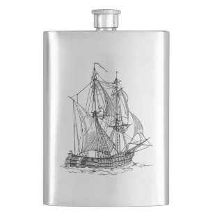 Vintages Schiff Flachmann