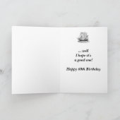 Vintages Schiff Funny 60. Geburtstag für Ihm Karte (Innenseite)