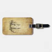 Vintages Schiff Gepäckanhänger (Vorderseite horizontal)
