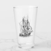 Vintages Schiff Glas (Rückseite)