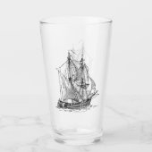 Vintages Schiff Glas (Vorderseite)