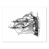 Vintages Schiff Gummistempel (Prägung)