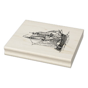 Vintages Schiff Gummistempel