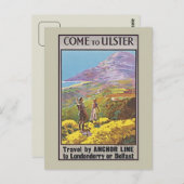 Vintages Schiff in Nordirland Postkarte (Vorne/Hinten)