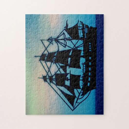 VINTAGES SCHIFF PUZZLE (Vertikal)