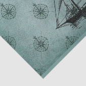 Vintages Schiff Seidenpapier (Ausschnitt)