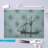 Vintages Schiff Seidenpapier (Handwerk)