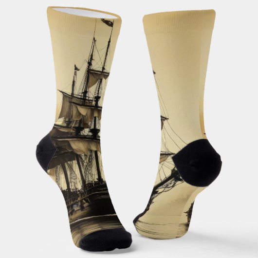 Vintages Schiff Socken (Gewinkelt)