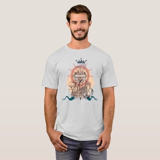 Vintages Schiff T-Shirt (Vorne ganz)