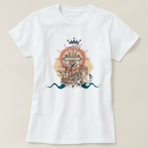 Vintages Schiff T-Shirt