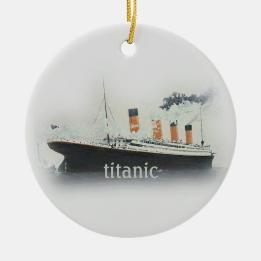 Vintages Schiff Titanic Ocean Liner Keramik Ornament (Vorne)