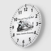 Vintages Schiff und Bahnreise Große Wanduhr (Winkel)