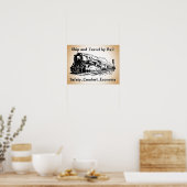 Vintages Schiff und Bahnreise Poster (Küche)