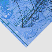 Vintages Schiff und Karte Seidenpapier (Detail)