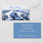 Vintages Schiff USA Visitenkarte (Vorne/Hinten)