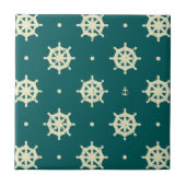 Vintages Schiffs-Rad-Muster Fliese (Vorderseite)