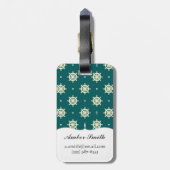 Vintages Schiffs-Rad-Muster Gepäckanhänger (Rückseite vertikal)