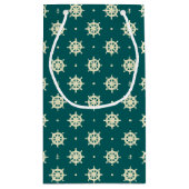 Vintages Schiffs-Rad-Muster Kleine Geschenktüte (Rückseite)