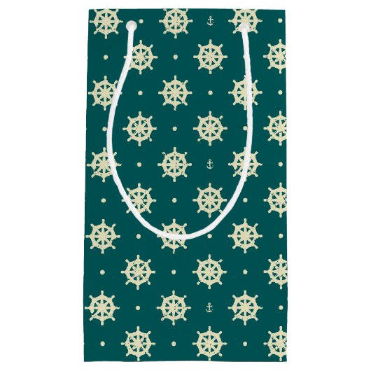 Vintages Schiffs-Rad-Muster Kleine Geschenktüte (Vorderseite)