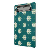 Vintages Schiffs-Rad-Muster Mini Klemmbrett (Gewinkelt2)