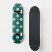 Vintages Schiffs-Rad-Muster Skateboard (Vorderseite)