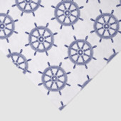 Vintages Schiffskapitän - Blau Seidenpapier (Detail)