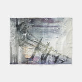 Vintages Schiffswrack im Sturm Fleecedecke (Vorderseite (Horizontal))