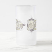 Vintages Schild Weißer Weintag Mattglas Bierglas (Mittel)