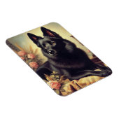 Vintages Schipperke Dog Gemälde Magnet (Rechte Seite)