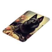 Vintages Schipperke Dog Gemälde Magnet (Linke Seite)