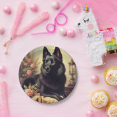 Vintages Schipperke Dog Gemälde Pappteller (Party)