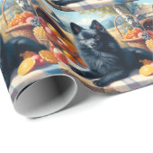 Vintages Schipperke Welpenbild Geschenkpapier (Rolleneckpunkt)