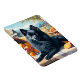 Vintages Schipperke Welpenbild Magnet (Rechte Seite)