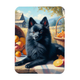 Vintages Schipperke Welpenbild Magnet