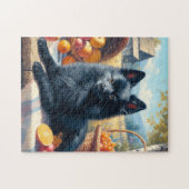 Vintages Schipperke Welpenbild Puzzle (Horizontal)