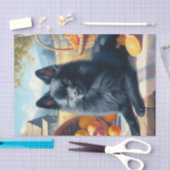 Vintages Schipperke Welpenbild Seidenpapier (Handwerk)