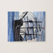 Vintages Schlachtschiff wegsegelt Puzzle (Horizontal)