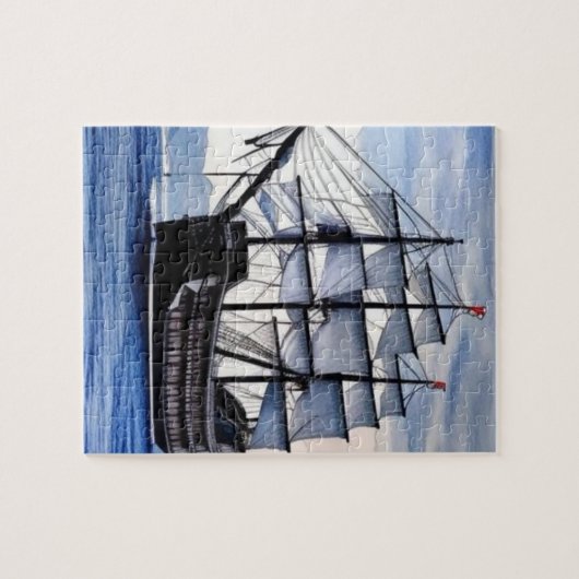 Vintages Schlachtschiff wegsegelt Puzzle (Horizontal)