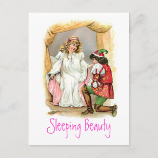 Vintages Schlafen Beauty Postkarte