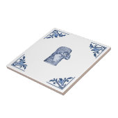 Vintages Schlafen Kleine Girl Delft Fliese (Seite)