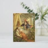 Vintages Schlafen Schönheit, Viktorianische Märche Postkarte (Stehend Vorderseite)