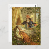 Vintages Schlafen Schönheit, Viktorianische Märche Postkarte (Vorne/Hinten)